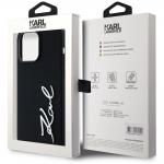 Carcasa din silicon cu logo metalic Karl Lagerfeld compatibila cu iPhone 14 Pro Max, Negru 9 - lerato.ro
