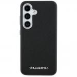 Carcasa Karl Lagerfeld Saffiano, Logo Metalic, MagSafe, compatibila cu Samsung Galaxy S25, Negru 2 - lerato.ro