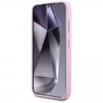 Carcasa Karl Lagerfeld Saffiano, Logo Metalic, MagSafe, compatibila cu Samsung Galaxy S25, Roz 6 - lerato.ro