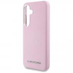 Carcasa Karl Lagerfeld Saffiano, Logo Metalic, MagSafe, compatibila cu Samsung Galaxy S25, Roz 7 - lerato.ro