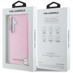 Carcasa Karl Lagerfeld Saffiano, Logo Metalic, MagSafe, compatibila cu Samsung Galaxy S25, Roz 9 - lerato.ro