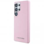 Carcasa Karl Lagerfeld Saffiano, Logo Metalic, MagSafe, compatibila cu Samsung Galaxy S25 Ultra, Roz 3 - lerato.ro