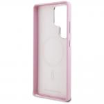 Carcasa Karl Lagerfeld Saffiano, Logo Metalic, MagSafe, compatibila cu Samsung Galaxy S25 Ultra, Roz 8 - lerato.ro