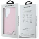 Carcasa Karl Lagerfeld Saffiano, Logo Metalic, MagSafe, compatibila cu Samsung Galaxy S25 Ultra, Roz 9 - lerato.ro