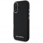 Carcasa Karl Lagerfeld Saffiano, Logo Metalic, MagSafe, compatibila cu iPhone 16, Negru 3 - lerato.ro