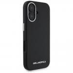 Carcasa Karl Lagerfeld Saffiano, Logo Metalic, MagSafe, compatibila cu iPhone 16, Negru 5 - lerato.ro