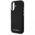 Carcasa Karl Lagerfeld Saffiano, Logo Metalic, MagSafe, compatibila cu iPhone 16, Negru 7 - lerato.ro