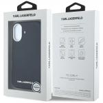 Carcasa Karl Lagerfeld Saffiano, Logo Metalic, MagSafe, compatibila cu iPhone 16, Negru 9 - lerato.ro