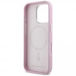 Carcasa Karl Lagerfeld Saffiano, Logo Metalic, MagSafe, compatibila cu iPhone 16 Pro, Roz 8 - lerato.ro