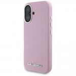 Carcasa Karl Lagerfeld Saffiano, Logo Metalic, MagSafe, compatibila cu iPhone 16, Roz 3 - lerato.ro
