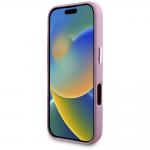 Carcasa Karl Lagerfeld Saffiano, Logo Metalic, MagSafe, compatibila cu iPhone 16, Roz 6 - lerato.ro