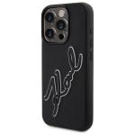 Carcasa Karl Lagerfeld Silicone, Logo Signature 3D, compatibila cu iPhone 15 Pro Max, Negru 3 - lerato.ro