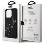 Carcasa Karl Lagerfeld Silicone, Logo Signature 3D, compatibila cu iPhone 15 Pro Max, Negru 9 - lerato.ro