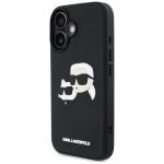 Carcasa Karl Lagerfeld HC 3D Rubber Double Heads  compatibila cu iPhone 16, Negru 3 - lerato.ro