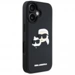 Carcasa Karl Lagerfeld HC 3D Rubber Double Heads  compatibila cu iPhone 16, Negru 5 - lerato.ro