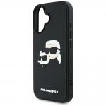Carcasa Karl Lagerfeld HC 3D Rubber Double Heads  compatibila cu iPhone 16, Negru 7 - lerato.ro