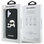 Carcasa Karl Lagerfeld HC 3D Rubber Double Heads  compatibila cu iPhone 16, Negru 9 - lerato.ro