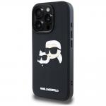 Carcasa Karl Lagerfeld HC 3D Rubber Double Heads  compatibila cu iPhone 16 Pro, Negru 3 - lerato.ro