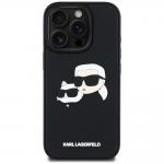 Carcasa Karl Lagerfeld HC 3D Rubber Double Heads  compatibila cu iPhone 16 Pro, Negru 2 - lerato.ro