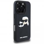 Carcasa Karl Lagerfeld HC 3D Rubber Double Heads  compatibila cu iPhone 16 Pro, Negru 5 - lerato.ro