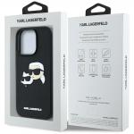 Carcasa Karl Lagerfeld HC 3D Rubber Double Heads  compatibila cu iPhone 16 Pro, Negru 9 - lerato.ro