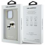 Carcasa Karl Lagerfeld HC 3D Rubber Double Heads  compatibila cu iPhone 16 Pro Max, Bej 9 - lerato.ro