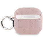 Carcasa Karl Lagerfeld, Logo 3D Choupette, cu breloc, compatibila cu AirPods 4, Roz 3 - lerato.ro