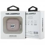 Carcasa Karl Lagerfeld, Logo 3D Choupette, cu breloc, compatibila cu AirPods 4, Roz 4 - lerato.ro
