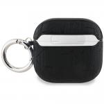 Carcasa Karl Lagerfeld Monogram, Logo 3D Choupette, cu breloc, compatibila cu AirPods 4, Negru 3 - lerato.ro