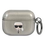 Carcasa Karl Lagerfeld KLAPUKHGD, Logo Karl's Head, cu breloc, compatibila cu AirPods Pro, Black 2 - lerato.ro