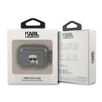 Carcasa Karl Lagerfeld KLAPUKHGD, Logo Karl's Head, cu breloc, compatibila cu AirPods Pro, Black 4 - lerato.ro
