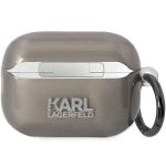 Carcasa Karl Lagerfeld KKLAP2HNIKTCK, Ikonik Karl Lagerfeld, cu breloc, compatibila cu AirPods Pro 2, Negru 3 - lerato.ro