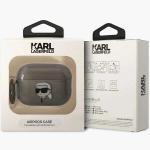 Carcasa Karl Lagerfeld KKLAP2HNIKTCK, Ikonik Karl Lagerfeld, cu breloc, compatibila cu AirPods Pro 2, Negru 5 - lerato.ro