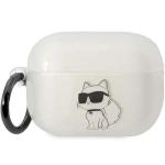 Carcasa Karl Lagerfeld, Ikonik Choupette, cu breloc, compatibila cu AirPods Pro 2, Transparent 2 - lerato.ro
