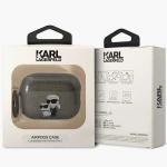 Carcasa Karl Lagerfeld, Logo Karl & Choupette Glitter, cu breloc, compatibila cu AirPods Pro 2, Gold 5 - lerato.ro