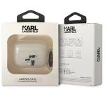 Carcasa Karl Lagerfeld, Logo Karl & Choupette Glitter, cu breloc, compatibila cu AirPods Pro, Transparent 4 - lerato.ro
