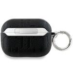 Carcasa Karl Lagerfeld Monogram Karl Head, cu breloc, compatibila cu AirPods Pro 2, Negru 3 - lerato.ro