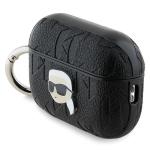 Carcasa Karl Lagerfeld Monogram Karl Head, cu breloc, compatibila cu AirPods Pro 2, Negru 4 - lerato.ro