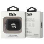 Carcasa Karl Lagerfeld Monogram Karl Head, cu breloc, compatibila cu AirPods Pro 2, Negru 5 - lerato.ro
