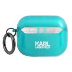 Carcasa Karl Lagerfeld Choupette, cu breloc, compatibila cu AirPods Pro, Albastru 3 - lerato.ro