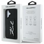 Carcasa Karl Lagerfeld HC Grained PU Metal Signature, cu suport pentru card,  compatibila cu iPhone 16, Negru 9 - lerato.ro