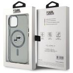 Carcasa Karl Lagerfeld IML Metal Karl & Choupette Head, cu MagSafe, compatibila cu iPhone 15, Negru 9 - lerato.ro