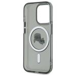 Carcasa Karl Lagerfeld IML Metal Karl & Choupette Head, cu MagSafe, compatibila cu iPhone 15 Pro Max, Negru 8 - lerato.ro