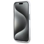 Carcasa Karl Lagerfeld IML Metal Karl & Choupette Head, Ring MagSafe, compatibila cu iPhone 15 Pro Max, Alb 6 - lerato.ro