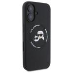 Carcasa Silicone Karl Lagerfeld Karl & Choupette Heads, Ring MagSafe, compatibila cu iPhone 16, Negru 5 - lerato.ro
