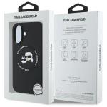 Carcasa Silicone Karl Lagerfeld Karl & Choupette Heads, Ring MagSafe, compatibila cu iPhone 16, Negru 9 - lerato.ro