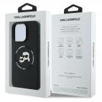 Carcasa Silicone Karl Lagerfeld Karl & Choupette Heads, Ring MagSafe, compatibila cu iPhone 16 Pro, Negru 9 - lerato.ro
