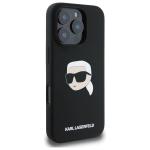 Carcasa Silicone Karl Lagerfeld Print Karl Head, cu MagSafe, compatibila cu iPhone 16 Pro, Negru 5 - lerato.ro
