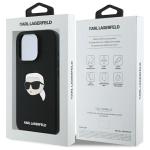 Carcasa Silicone Karl Lagerfeld Print Karl Head, cu MagSafe, compatibila cu iPhone 16 Pro, Negru 9 - lerato.ro