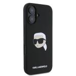 Carcasa Silicone Karl Lagerfeld Print Karl Head, cu MagSafe, compatibila cu iPhone 16, Negru 3 - lerato.ro